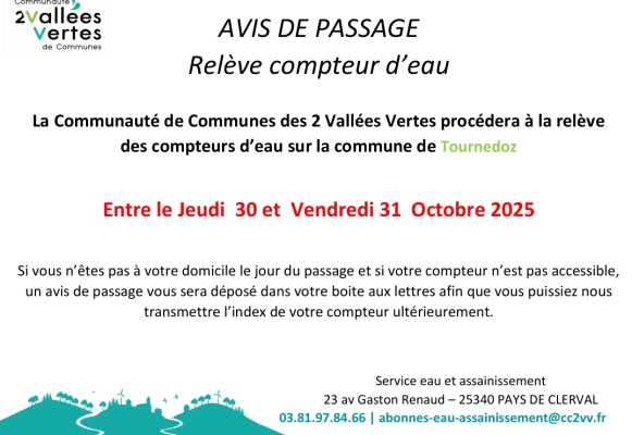 Relève compteurs d 'eau 