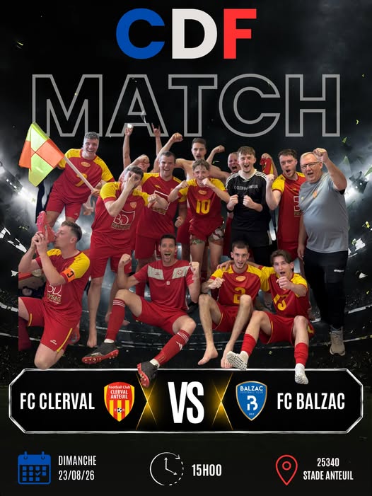 Match coupe de France Anteuil : 23/08 à 15h.
