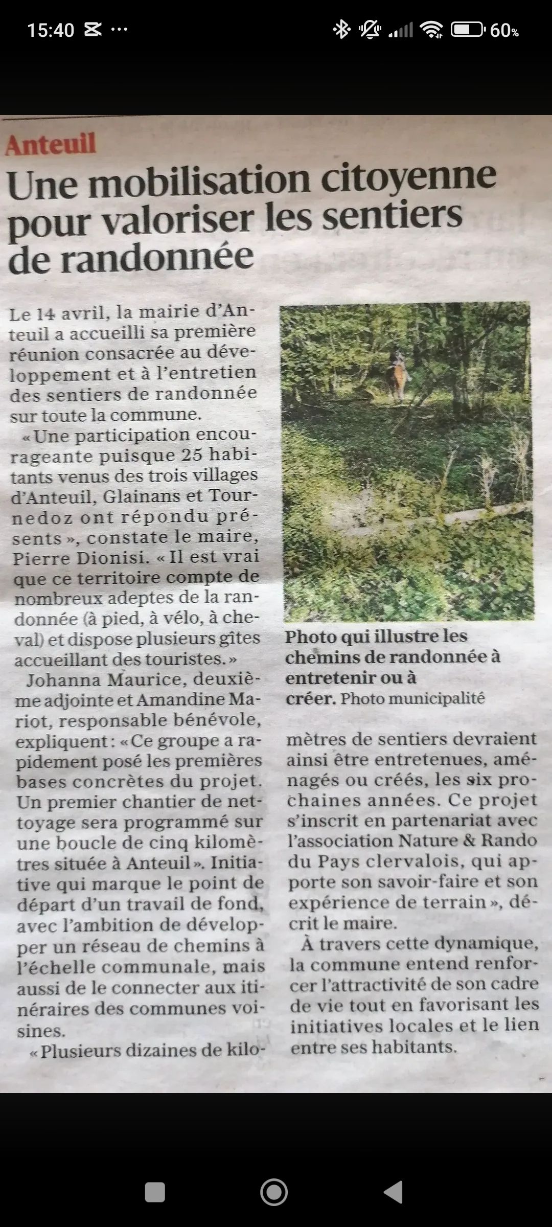 Les sentiers de randonnées